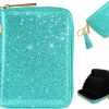 Coco Rossi Coco Rossi Small Credit Card Wallet Rfid Glitter Cute Accordion Card Holder With Zipper For Women | Card & ID Cases