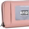 EASTNIGHTS Eastnights Genuine Leather Credit Card Wallet Accordion Zipper Rfid Credit Card Holder Small Coin Purse With Id Window (Black) | Card & ID Cases