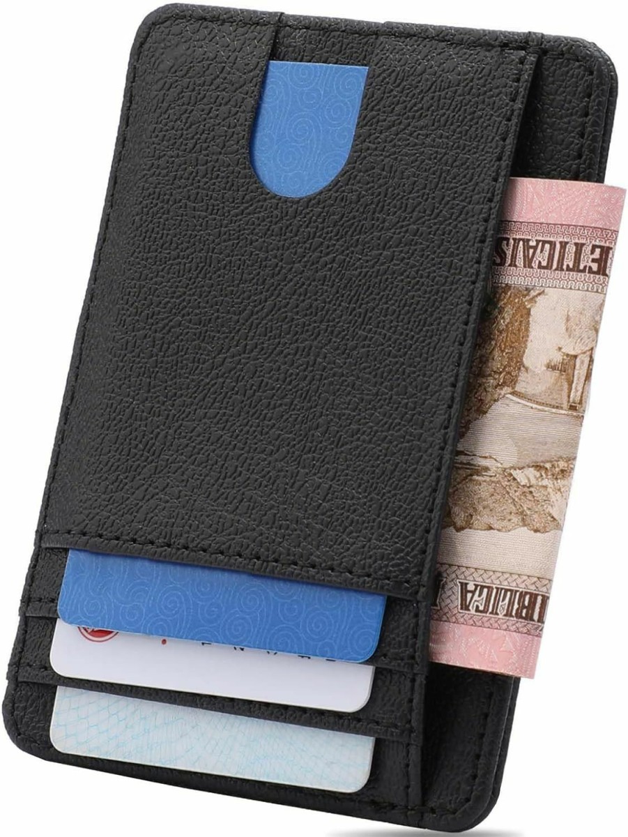 Dimeho Dimeho Minimalist Slim Wallet Front Pocket Rfid Blocking Sleeve Leather Credit Card Holder Purse For Men & Women | Card & ID Cases