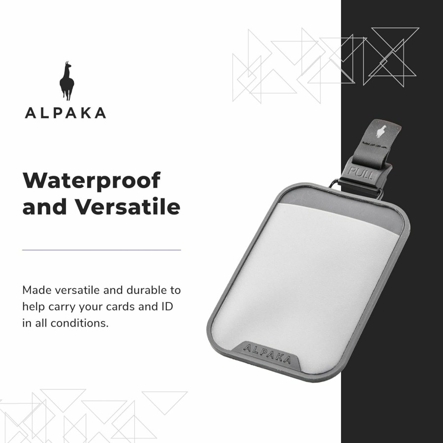 ALPAKA Alpaka Hub Cardholder - Waterproof And Versatile Card Wallet - Front Pocket For Id Tag Or Transport Card - Back 2 Pockets Hold Up To 4 Cards - Includes Hub Clip | Card & ID Cases