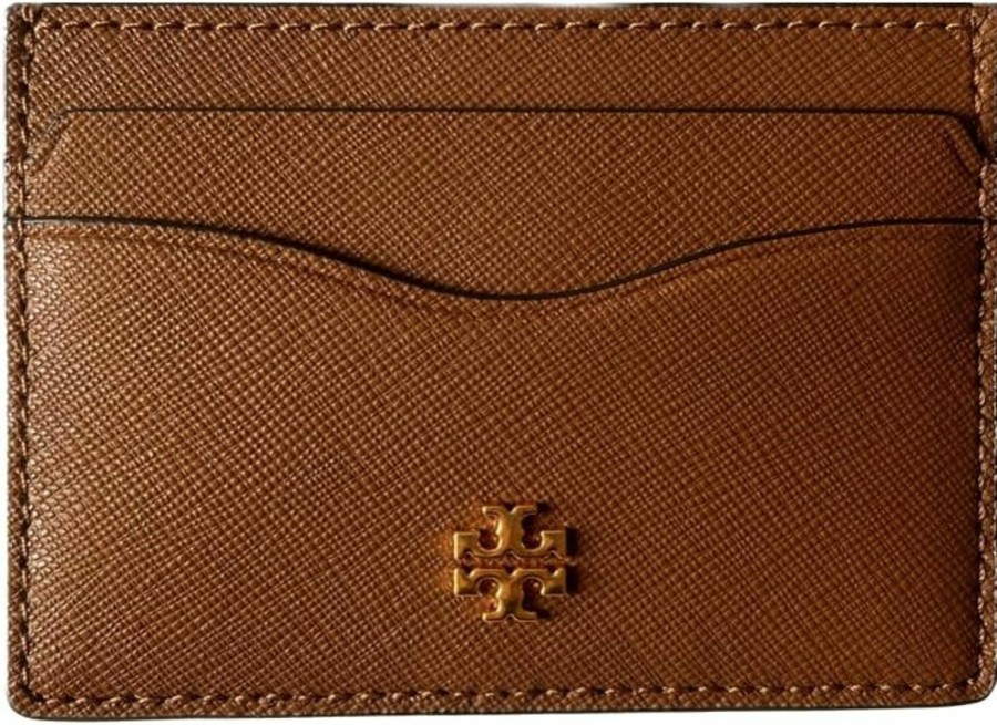 Tory Burch Tory Burch Emerson Slim Card Case 136101 Moose 909 Brown | Card & ID Cases