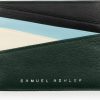 Samuel Ashley Samuel Ashley Bronx Uni American Full Grain Cow Leather Slim Card Holder Black Pine Raisin Chili St. Grey Sa-A2025 New (Storm Grey) | Card & ID Cases