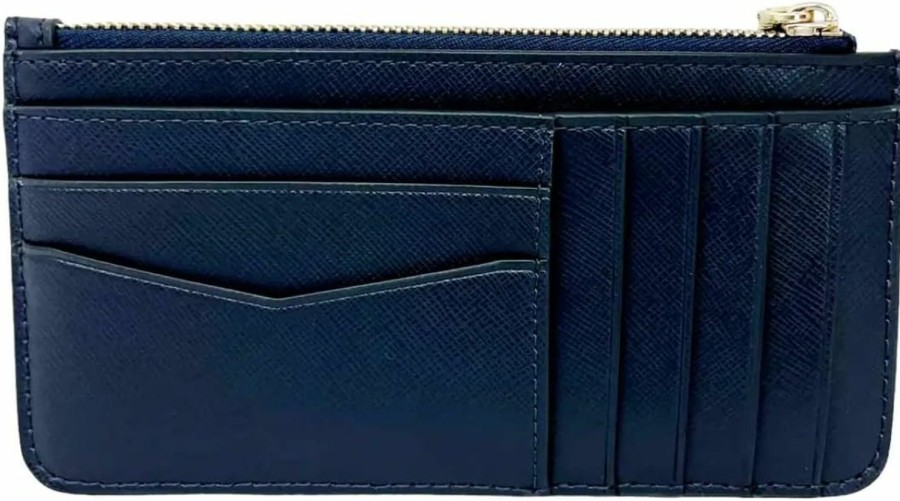 Kate Spade New York Kate Spade Large Slim Card Holder Orchard Toss Apple (Blazer Blue) | Card & ID Cases