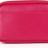 Laurige Laurige Small Wallet/Card Holder, Genuine Leather, 4\" X 2.75\" X 1\", Fuchsia (G737.09) | Card & ID Cases