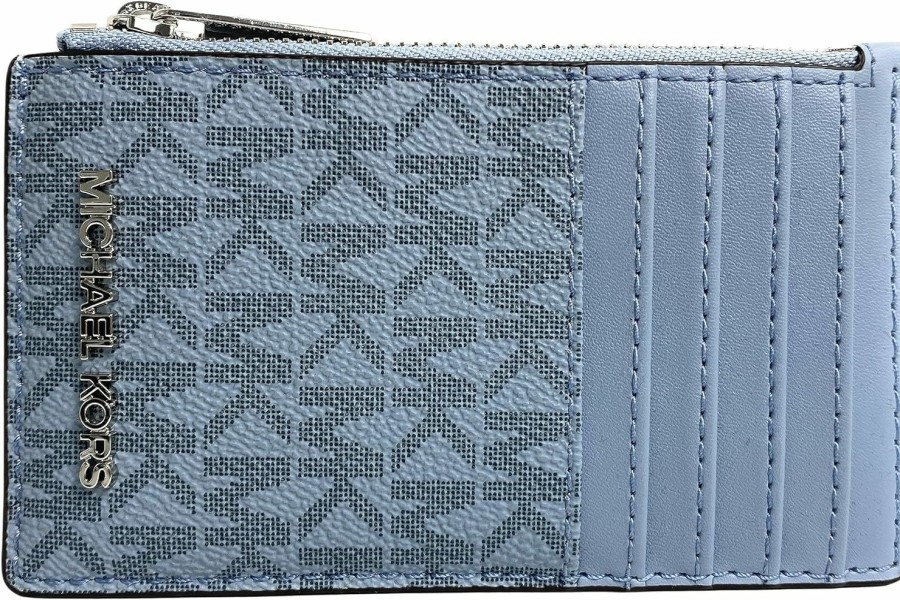 Michael Kors Michael Kors Jet Set Travel Medium Travel Card Case In Pale Blue | Card & ID Cases