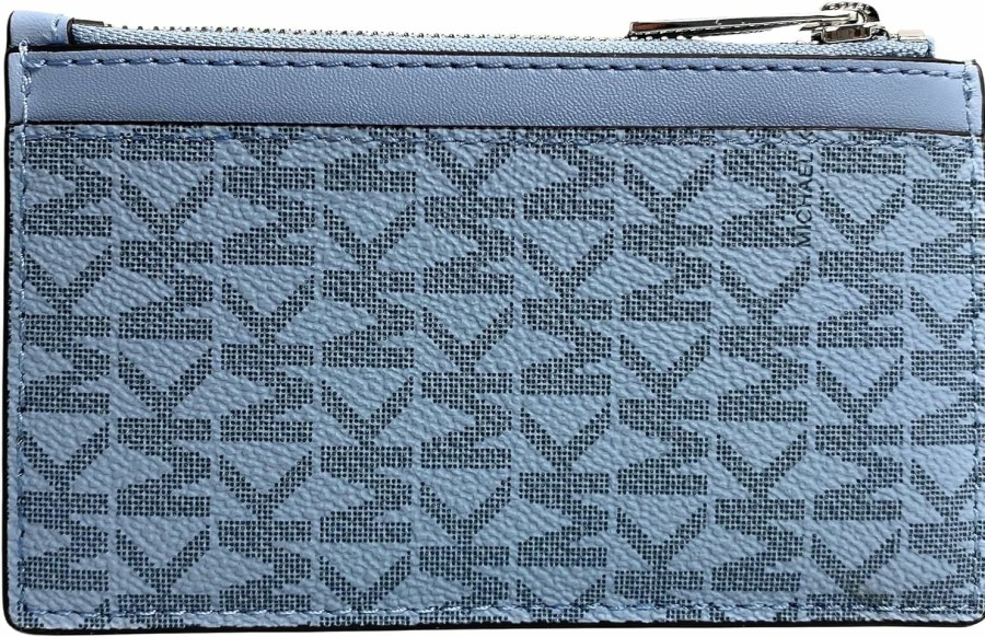 Michael Kors Michael Kors Jet Set Travel Medium Travel Card Case In Pale Blue | Card & ID Cases