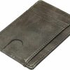 YOKIVE Yokive Rfid Card Holder, Pu Leather Wallet Slim | Cards Protection, Great For Business Cards, Access Cards (Dark Grey, 4.41-Inch) | Card & ID Cases