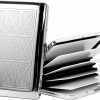 EYIDADAE Eyidadae Rfid Slim Metal Shielding Credit Card Holder/Protective Sleeve Travel Wallet For Men And Women (Arabesque Silver) | Card & ID Cases