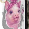 OTVEE Otvee Cute Pig Pink Small Rfid Credit Card Holder Wallet Leather Zipper Credit Card Case For Women Ladies Girls Kids | Card & ID Cases