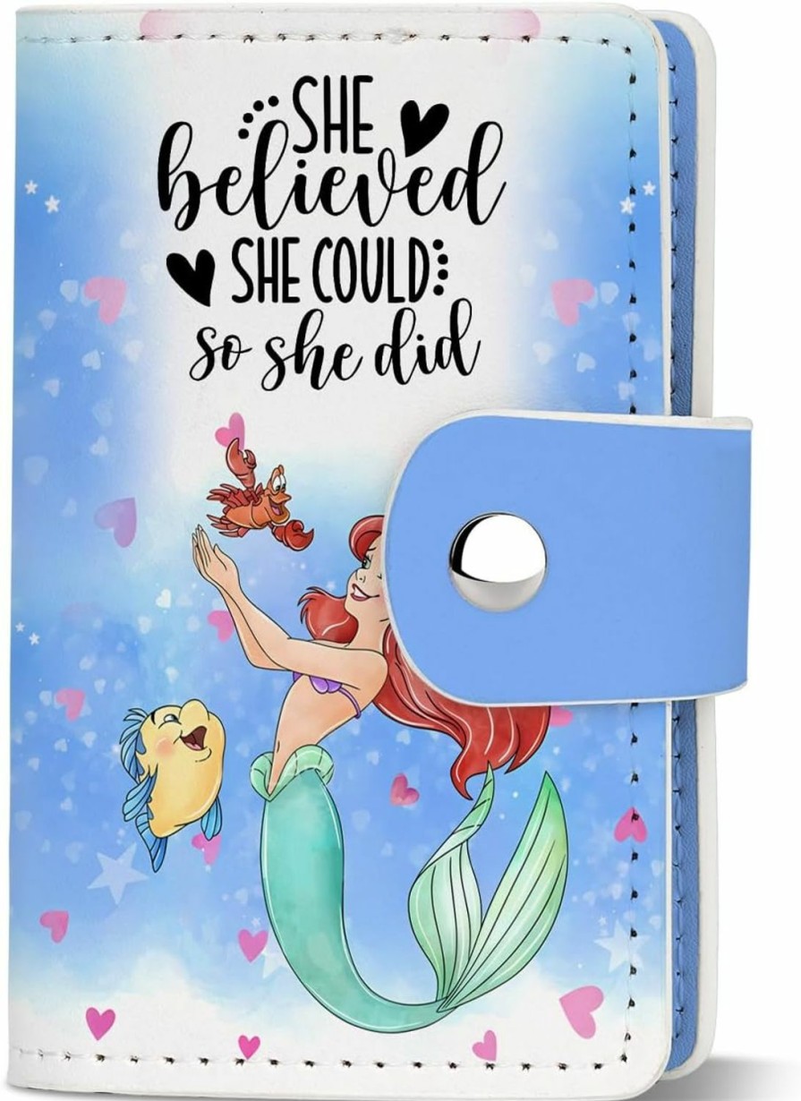 KBVWHW Kbvwhw Cartoon Lover Gift Movie Fans Card Holder Princess Gift Christmas Git For Women (She Believe Mermaid Ch) | Card & ID Cases