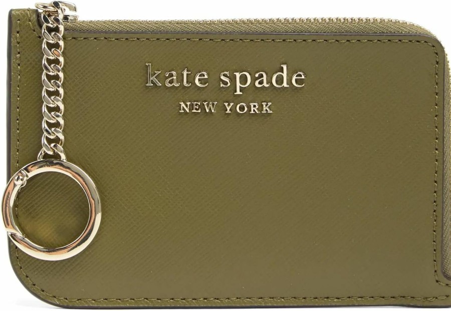 Kate Spade New York Kate Spade New York Medium L-Zip Leather Card Holder Keychain Black | Card & ID Cases