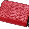 AKFSINSB Akfsinsb Small Leather Wallet, 11 Slots Wine Red Credit Card Holder For Women Girls, Zipper Closure Small Card Case For Mother'S Day | Card & ID Cases