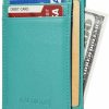 KALMORE Kalmore Uni-Adult'S Petite Credit Card Holder Leather Slim Minimalist Wallet, Light Blue, Classic | Card & ID Cases