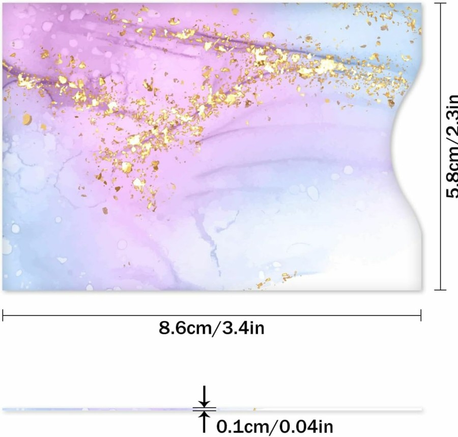 DEEZOMO Deezomo 10 Pcs Rfid Blocking Sleeves Credit Card Protector, Anti-Theft Credit Card Holder For Women Men, Easy To Recognize Travel Case (Marble Style) | Card & ID Cases