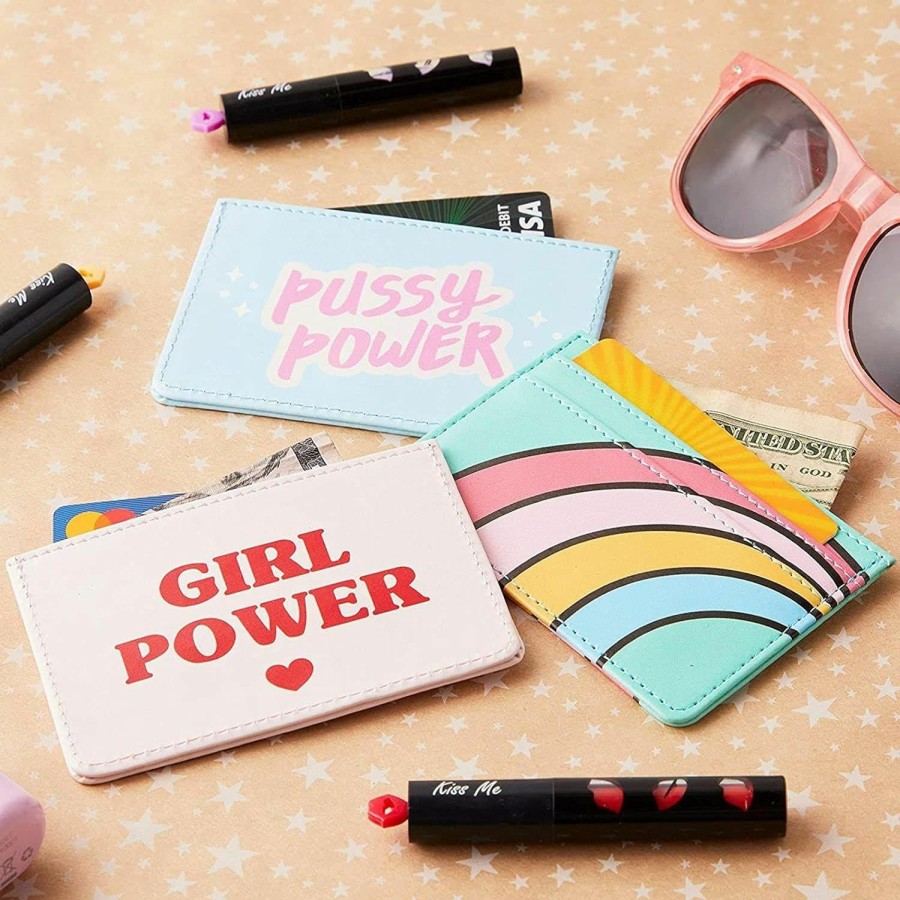 Zodaca Card Holders For Women, Girl Power (4.25 X 2.8 In, 3 Pack) | Card & ID Cases