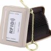 WAAYAA Waayaa Rfid Blocking Credit Card Holder, 20 Card Slots Large Capacity Accordion Card Wallet, Leather Card Case With Removable Keychain And Id Window - Oil Wax Leather,Navy Blue | Card & ID Cases