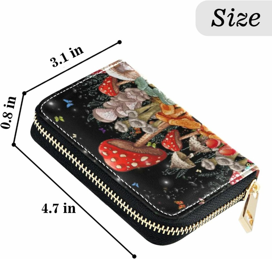 JKDY Jkdy Mahjong Rfid Credit Card Holder Wallets For Women, Leather Zipper Card Case Accordion Wallet For Ladies Gift (Color-A04) | Card & ID Cases