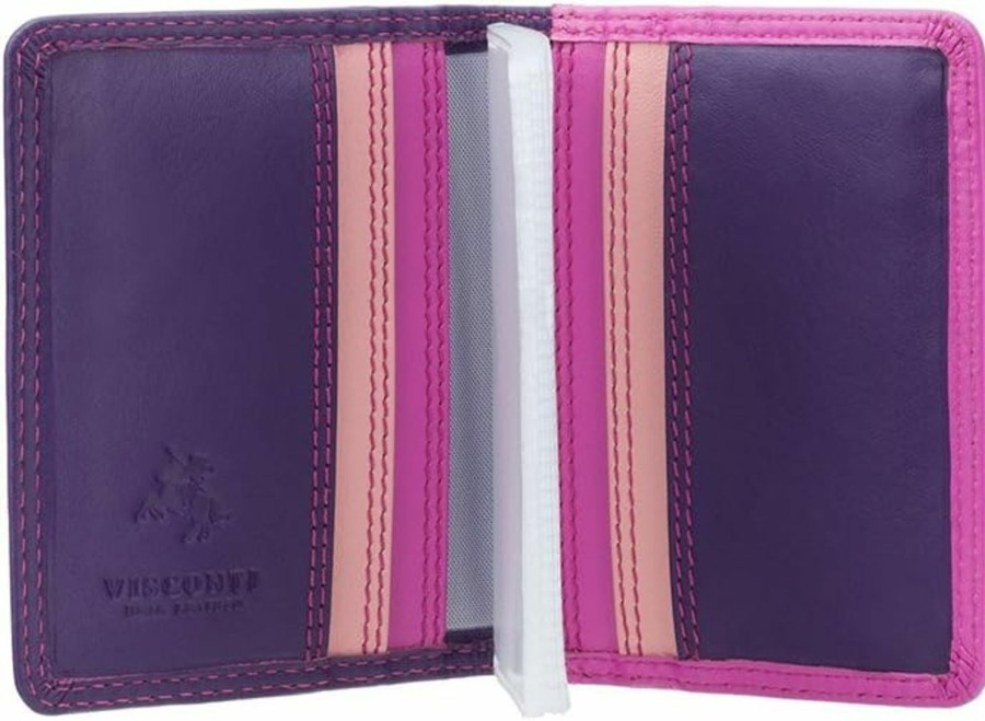 VISCONTI Visconti Rb44 Cancum Multi-Color Soft Leather Wallet Pink Multi | Card & ID Cases