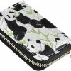 OTVEE Otvee Cute Pandas Rfid Credit Card Wallet Microfiber Leather Zipper Card Case Holder For Women | Card & ID Cases