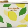 Kate Spade New York Kate Spade New York Morgan Lemon Toss Embossed Saffiano Leather Zip Card Holder Parchment Multi One Size | Card & ID Cases