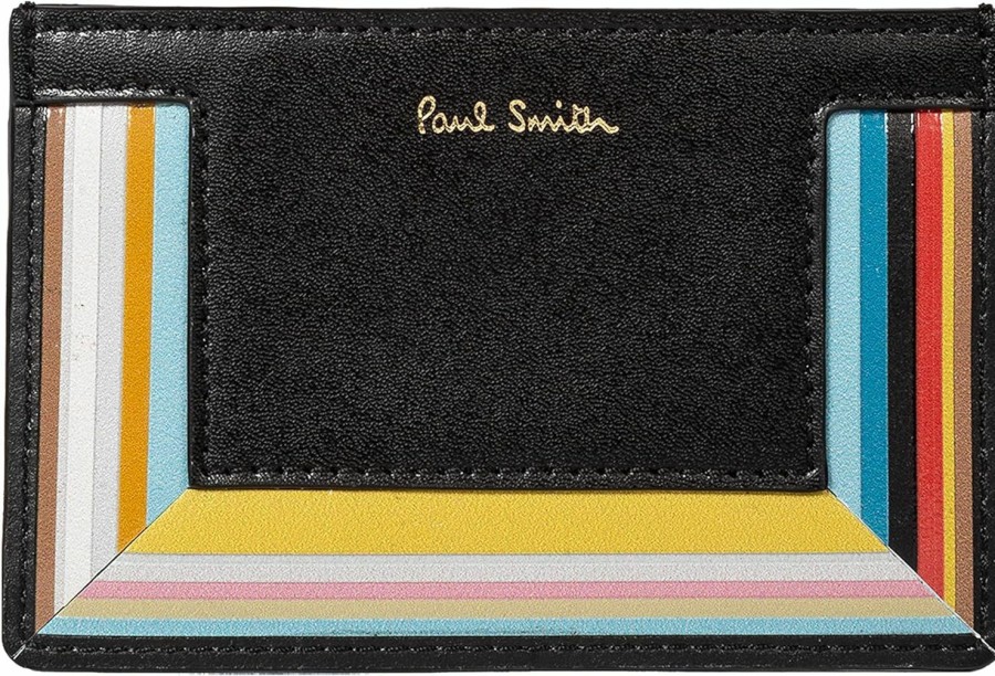 Paul Smith Paul Smith Women'S Ps Cc Case Sig Stripe, Black, One Size | Card & ID Cases