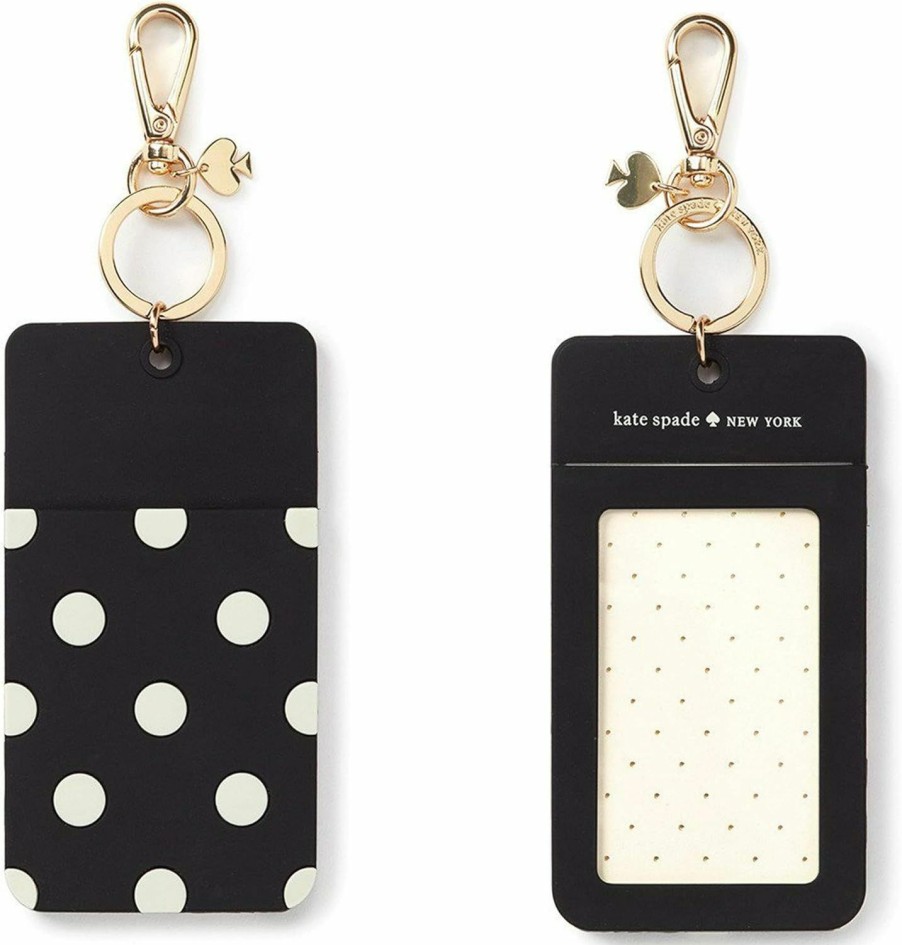 kate spade new york Kate Spade New York Women'S Id Clip, Black Dot, Size | Card & ID Cases