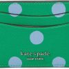 Kate Spade New York Kate Spade New York Women'S Morgan Sunshine Dot Printed Pvc Card Holder, Candy Grass Multi, Carry-On 20-Inch | Card & ID Cases