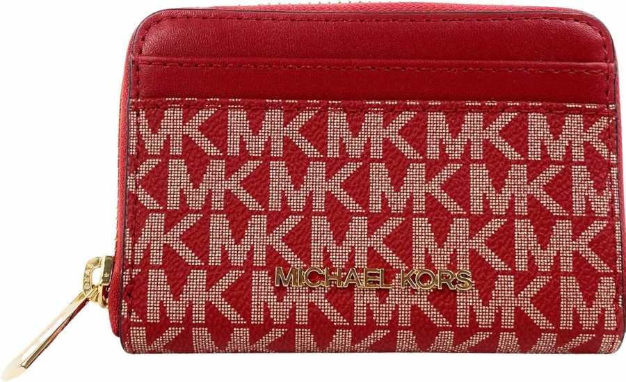 Michael Kors Michael Kors Medium Zip Around Card Case (Brown/Gold) | Card & ID Cases