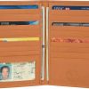 LB LEATHERBOSS Leatherboss Credit Card Holder Tall Wallet With 18 Credit Card Slots - Brown 7\" X 3.3/4\" | Card & ID Cases