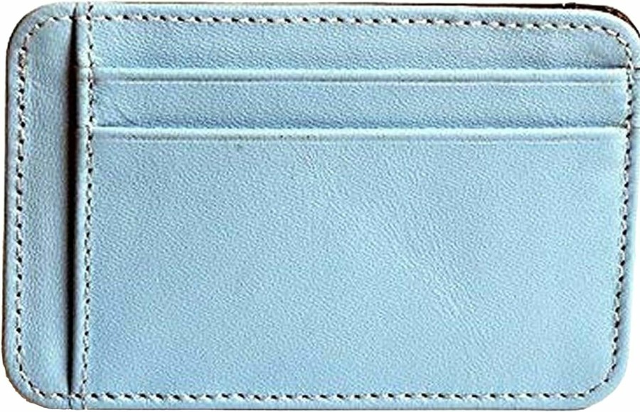 PhoenixWallets Phoenixwallets Minimalist Leather Wallet (Sky Blue) | Card & ID Cases