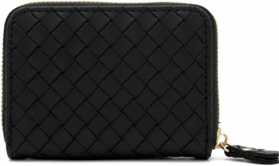 Generic Black Credit Card Holder Id Card Case Wallet, Small Accordion Zipper Card Case Holder, Card Organizer Case For Women Men | Card & ID Cases