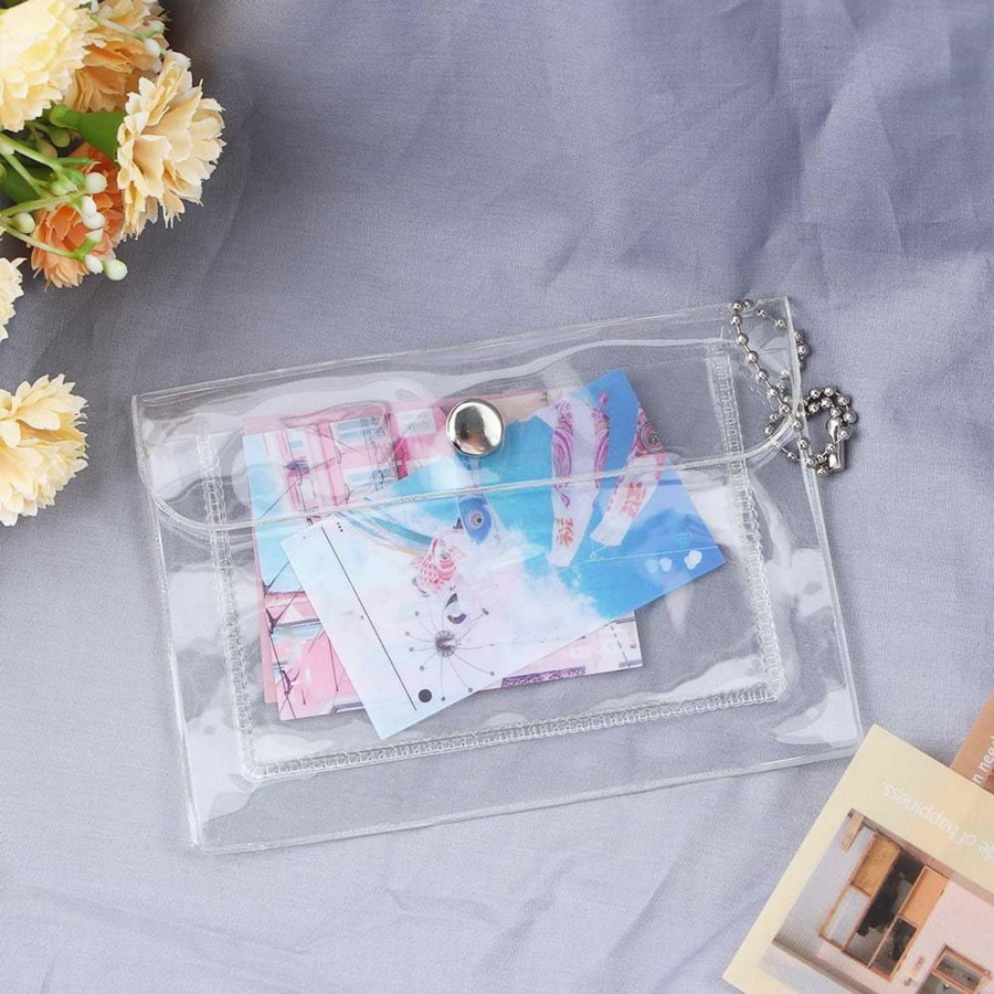 Leadigol Leadigol 3 Pcs Transparent Card Holder Keychain,Transparent Coin Pouch Wallet Pouch With Snap,Credit Card Business Card Case For Women Girls | Card & ID Cases