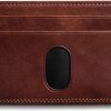 Bosca Bosca Dolce Leather Easy Access Front Pocket Slim Card Case Wallet In Dark Brown | Card & ID Cases