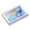 Rimilak Rimilak Metal Credit Card Holder, Mini Credit Card Wallet Rfid Blocking Slim Metal Hard Case For Women Men, White Flower | Card & ID Cases