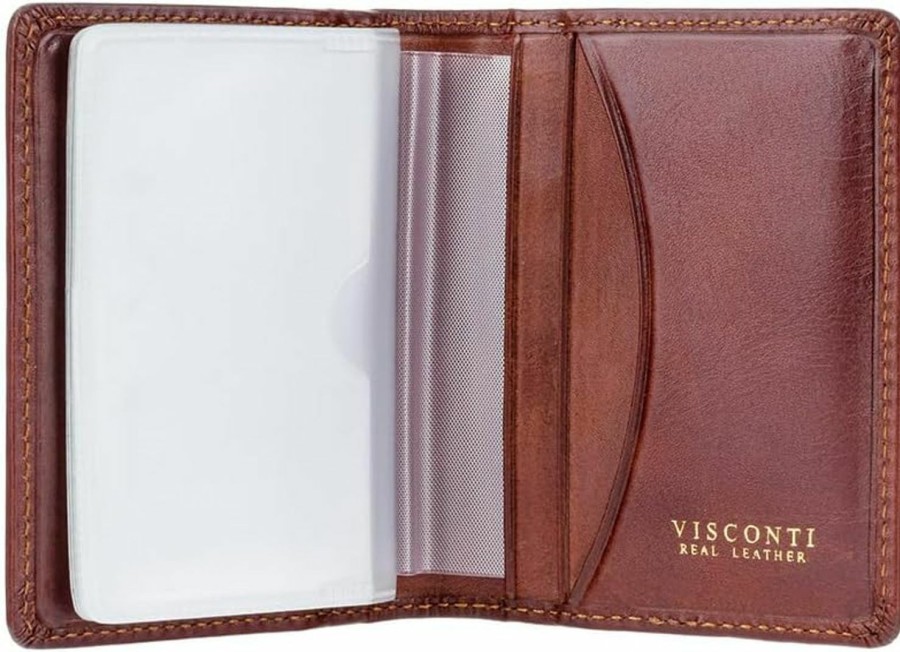 VISCONTI Visconti Tuscany 40 Secure Rfid Blocking Genuine Leather Wallet (Tan) | Card & ID Cases