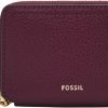 Fossil Fossil Women'S Logan Litehide Leather Rfid Blocking Zip Around Card Case Wallet, Amethyst (Model: Sl10045519) | Card & ID Cases