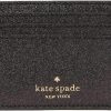 Kate Spade New York Kate Spade New York Shimmy Glitter Boxed Small Faux Leather Cardholder (Black) | Card & ID Cases