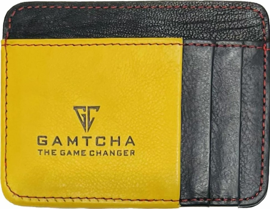 GAMTCHA Gamtcha 100% Top Grain Leather Minimalist Id Card Holder (4 Colors), Slim And Stylish Design For Men Or Women (Yellow) | Card & ID Cases