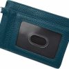 generic Slim Front Pocket Rfid Blocking Genuine Leather Credit Card Holder And Wallet With Removable Key Chain, Minimalist Design (Midnight Express Blue) | Card & ID Cases