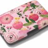 Rimilak Rimilak Aluminuml Credit Card Holder, Mini Credit Card Wallet Rfid Blocking Slim Metal Hard Case For Women Men, Pink Flower | Card & ID Cases