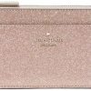 Kate Spade New York Kate Spade Wallet For Women Shimmy Boxed Large Slim Card Holder Glitter, Rose Gold | Card & ID Cases