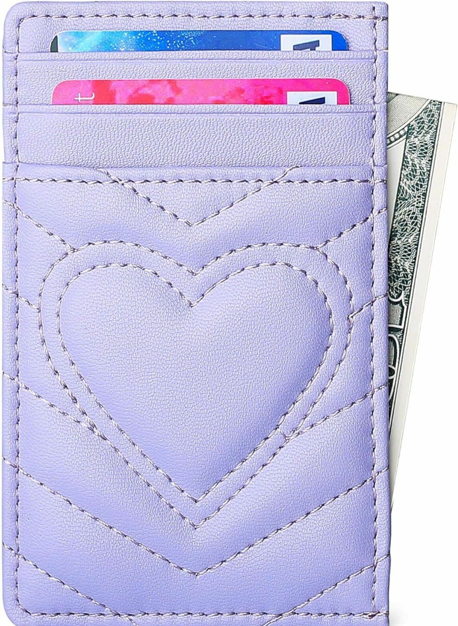 AUNER LEATHER Quilted Leather Card Holder Wallet With Rfid Blocking | Card & ID Cases