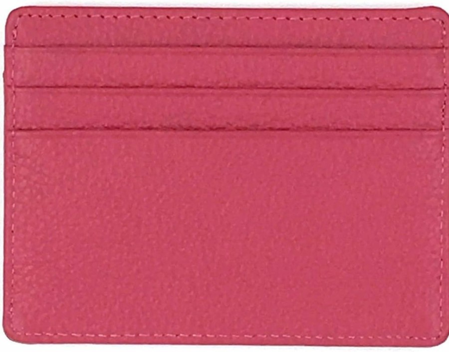 Tapp Collections Rfid Protect Slim Minimalist Pocket Leather Wallet Card Holder - Pink | Card & ID Cases