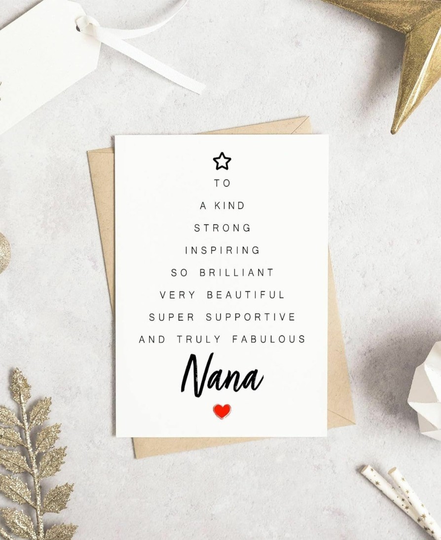 SpokenUSGifts Nana Merry Christmas Card - Christmas Card Gift For Nana - Xmas Holiday Nana Card - Mother'S Day Gifts - Christmas Gifts - Womens Christmas Card | Card & ID Cases