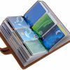 JERLA Rfid Credit Card Holder Book,Leather Business Card Organizer For Women Men 96 Card Slots (Black) | Card & ID Cases