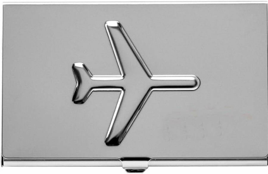 Design Gifts Metal Airplane Business Card Case | Card & ID Cases