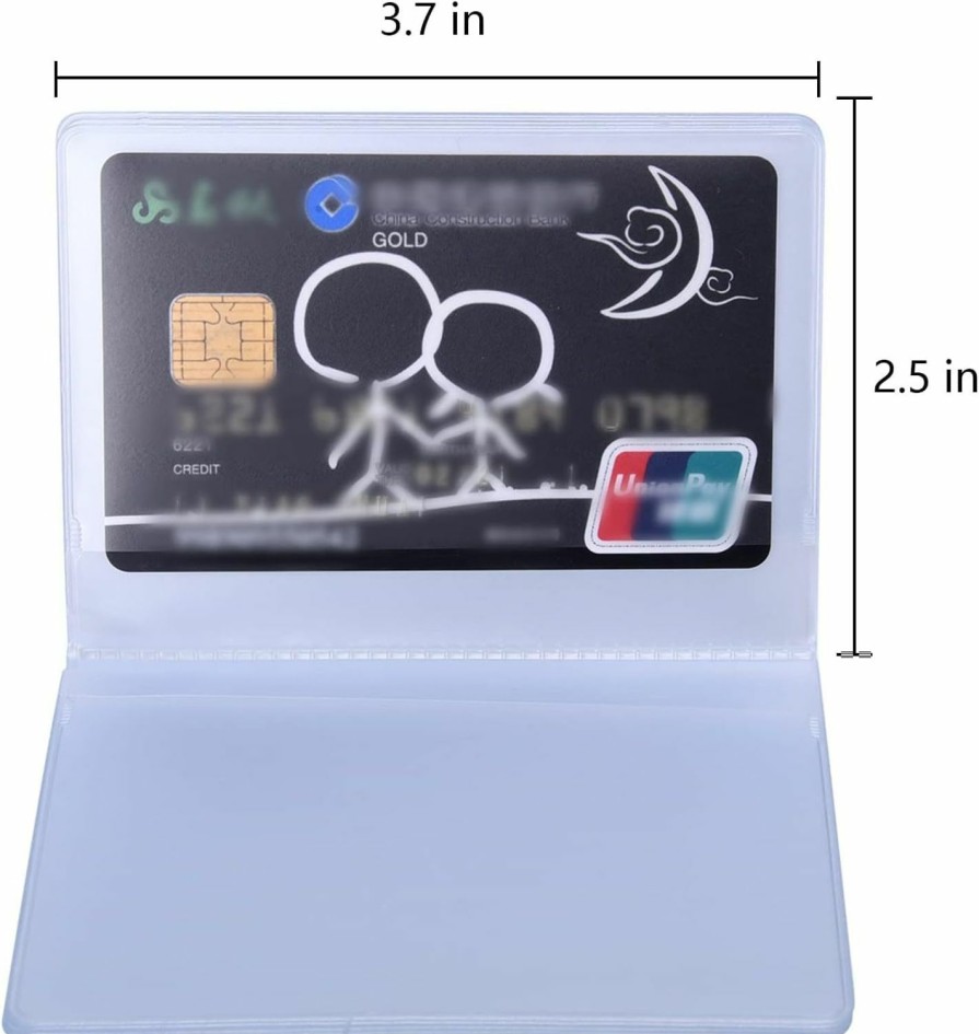 Shappy Shappy 2 Pieces Plastic Wallet Insert Credit Card Holder With 10 Page 20 Slots And 10 Page 10 Slots, Transparent | Card & ID Cases