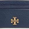 Tory Burch Tory Burch Women'S Kira Pebbled Card Case, Royal Navy, Blue, One Size | Card & ID Cases