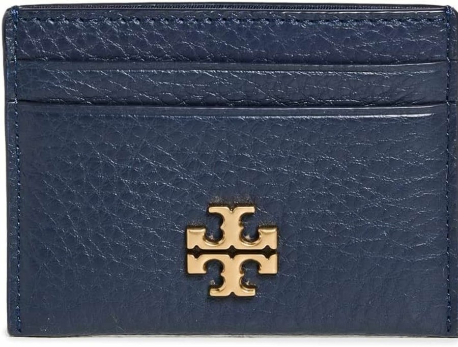 Tory Burch Tory Burch Women'S Kira Pebbled Card Case, Royal Navy, Blue, One Size | Card & ID Cases