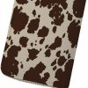 CLOHOMIN Clohomin Rfid 20 Card Slots Business Credit Card Holder Brown Cow Print Print Rfid Blocking Leather Purse Pouch Wallet | Card & ID Cases